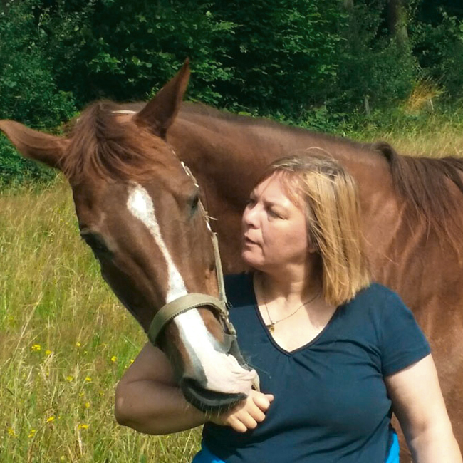 Bettina Wilke mit Pferd